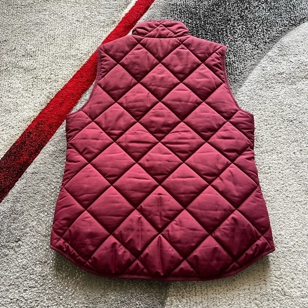 J. Crew Mercantile Women’s Burgundy Diamond Quilted Vest